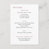 梅と黄色のバラの水の色結婚の エンクロージャーカード (正面)