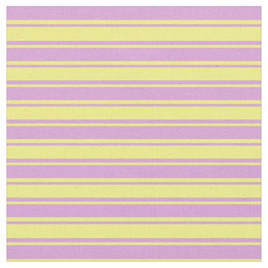 梅と黄色の色のパタストライプのーン ファブリック (クローズアップ)