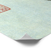 梅に尾長鳥,広重梅鳥，広重，浮世絵 ポスター (角)