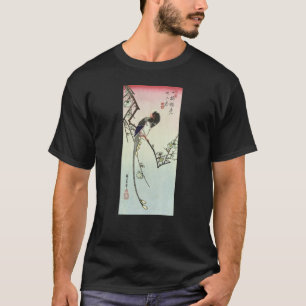 梅に尾長鳥,広重梅鳥,広重,浮世絵 Tシャツ