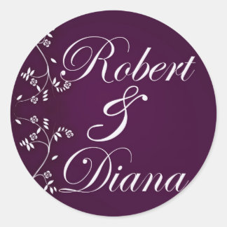 梅のカスタム封筒用シール ラウンドシール