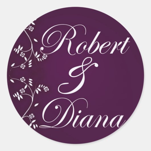 梅のカスタム封筒用シール ラウンドシール (正面)