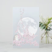 梅のフクロウ 便箋 (スタンド正面)