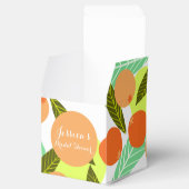 梅の実模様のブライダルシャワー ピンク フェイバーボックス (オープン)