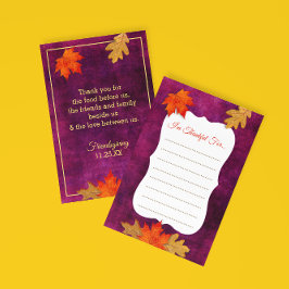 梅の感謝祭プレイスカード 出欠カード