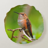 梅の木に生えた雌鳥 ラウンドクッション (裏面)