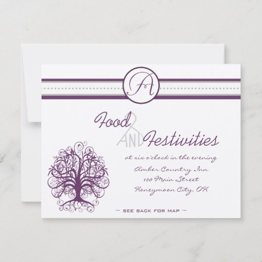 梅の木のうずまき　受付　案内カード 招待状 (裏面)