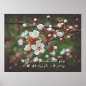 梅の枝（白い花） ポスター (正面)