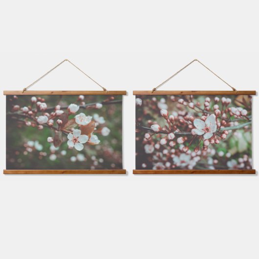 梅の枝(白い花) 吊り下げ型タペストリー (ダブル)