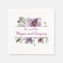 梅の水色の結婚花 スタンダードカクテルナプキン