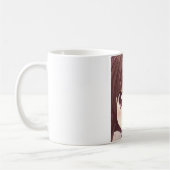 梅の目をしたアニメの茶色い髪の少女 コーヒーマグカップ (左)