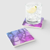 梅の神秘的な層 ストーンコースター (横)