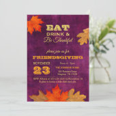 梅の紅葉食べが飲み物と感謝 招待状 (スタンド正面)