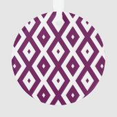 梅の紫と白のダイヤモンド模様 オーナメント (裏面)