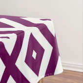梅の紫と白のダイヤモンド模様 テーブルクロス (インサイチュ)
