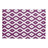 梅の紫と白のダイヤモンド模様 枕カバー (裏面)