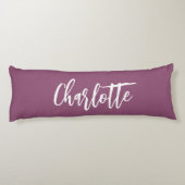 梅の紫の名前のスクリプト ボディピロー (裏面)