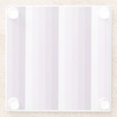 梅の紫の影のストライプ ガラスコースター (裏面)