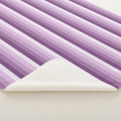 梅の紫の影のストライプ シェルパブランケット (3/4)