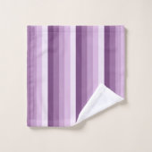 梅の紫の影のストライプ バスタオルセット (ウォッシュタオル)