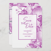 梅の結婚式 Save the Date 4枚の写真&QRコード セーブザデート (正面/裏面)