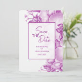 梅の結婚式 Save the Date 4枚の写真&QRコード セーブザデート (スタンド正面)