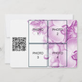 梅の結婚式 Save the Date 4枚の写真&QRコード セーブザデート (裏面)