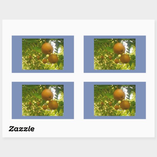 梅の花が咲く 長方形シール (シート)