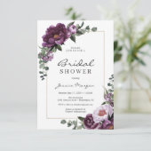 梅の花と芍薬のウェディングシャワー招待状カード 招待状 (スタンド正面)