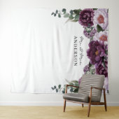 梅の花と芍薬のロマンチックな花のウェディングバックドロップ タペストリー (インサイチュ(横))