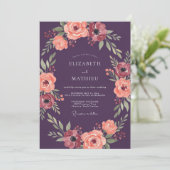 梅の花のアーチのウェディング 招待状 (スタンド正面)