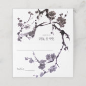 梅の花の墨絵 プレイスカード (外部開封)