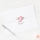梅の花の絵 ラウンドシール (封筒)
