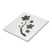 梅の花の線画 - ボタニカルデザイン タイル (側面)