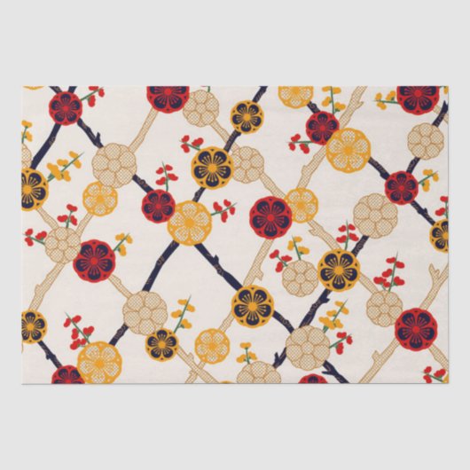 梅の花柄 薄葉紙 (正面)
