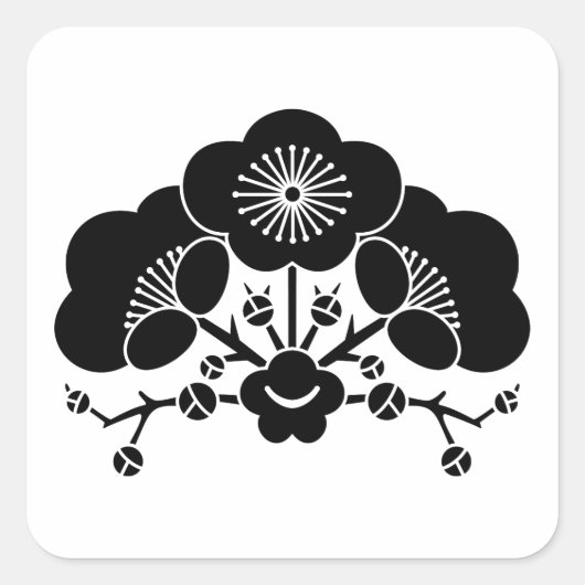梅の花 スクエアシール (正面)