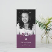 梅の雪のエレガント結晶の休日の挨拶 シーズンカード (スタンド正面)