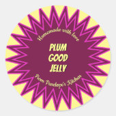 梅はっきりしたカラフルゼリー瓶キャニング ラウンドシール (正面)