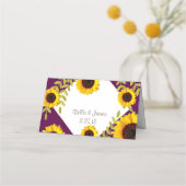 梅ひまわり素朴テーブル番号座席表 プレイスカード (裏面)