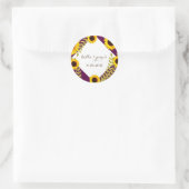 梅ひまわり素朴結婚式用シール ラウンドシール (バッグ)