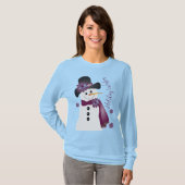 梅アート付雪だるま Tシャツ (正面フル)