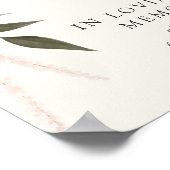 梅エレガントフローラ結婚の愛する記憶のサイン ポスター (角)