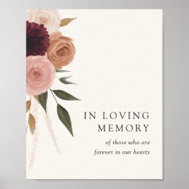 梅エレガントフローラ結婚の愛する記憶のサイン ポスター