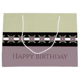 梅エレガントフローラ設計者とのデザイン ラージペーパーバッグ