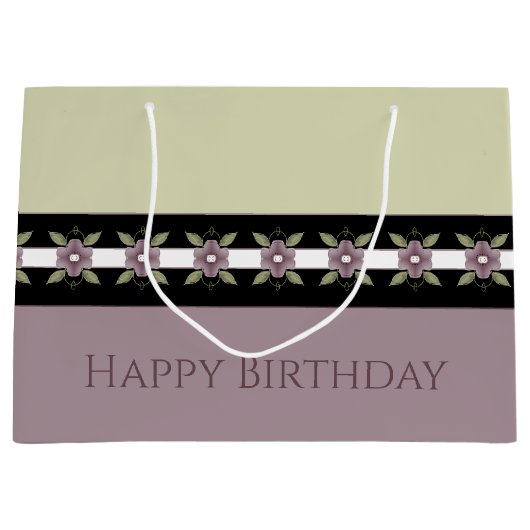 梅エレガントフローラ設計者とのデザイン ラージペーパーバッグ (正面)