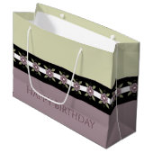 梅エレガントフローラ設計者とのデザイン ラージペーパーバッグ (正面アングル)