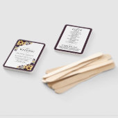 梅エレガント紫ひまわり水彩画 ハンドファン (組立なし)