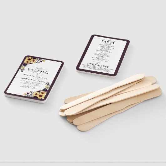 梅エレガント紫ひまわり水彩画 ハンドファン (組立なし)