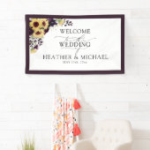 梅エレガント紫ひまわり水結婚色 横断幕 (インサイチュ)