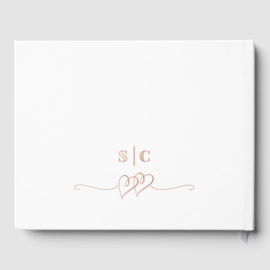 梅エレガント紫バラミディアム結婚ズフォイル ゲストブック (裏面)